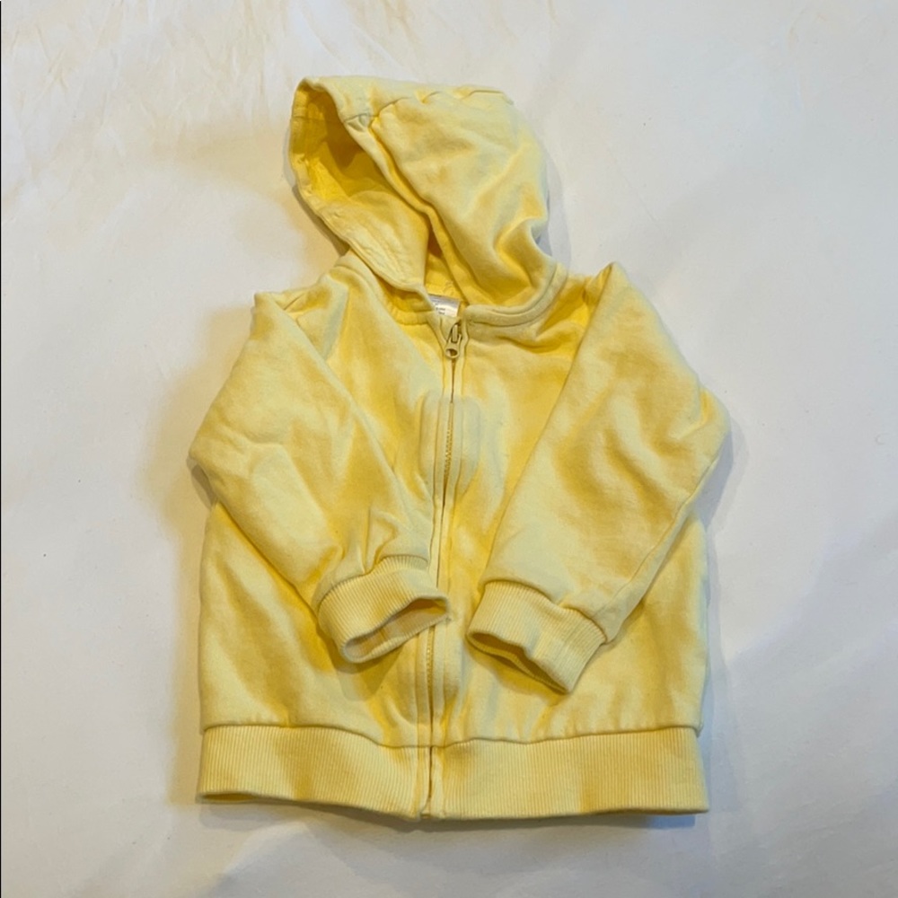 H&M soft yellow hoodie 12-18mo